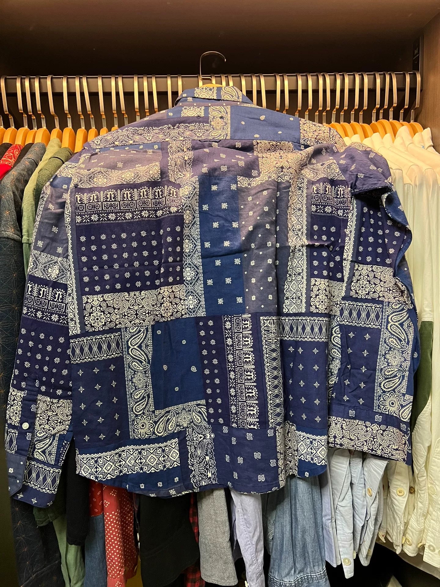 bandana printed shirt in blue