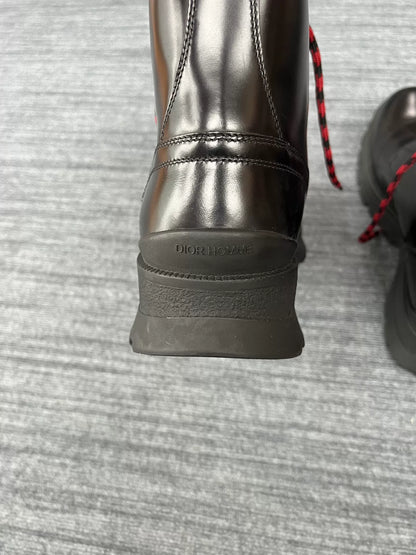 Dior Homme Red String Leather Boots