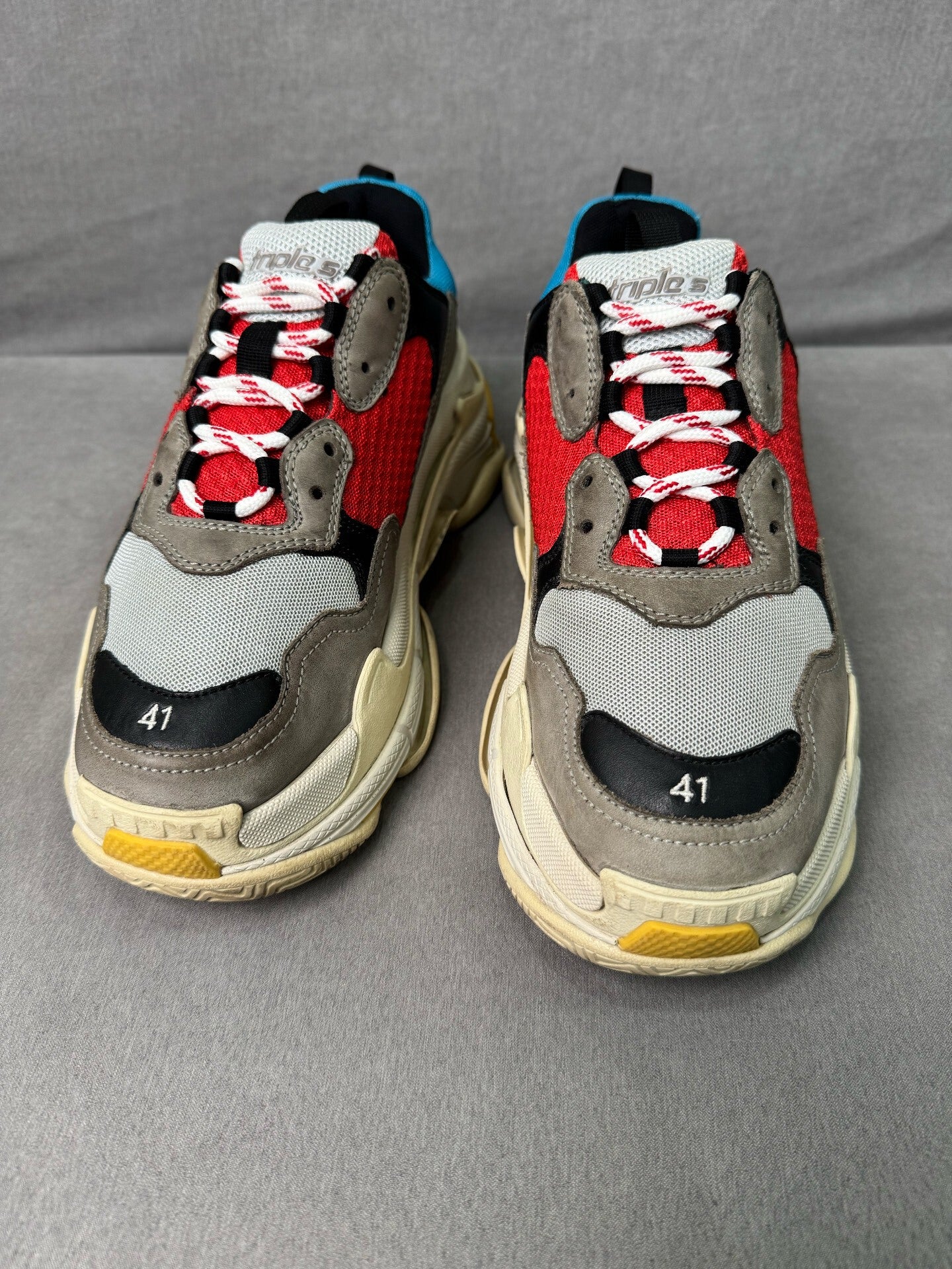 Balenciaga TripleS Red and Blue Sneakers Size 41