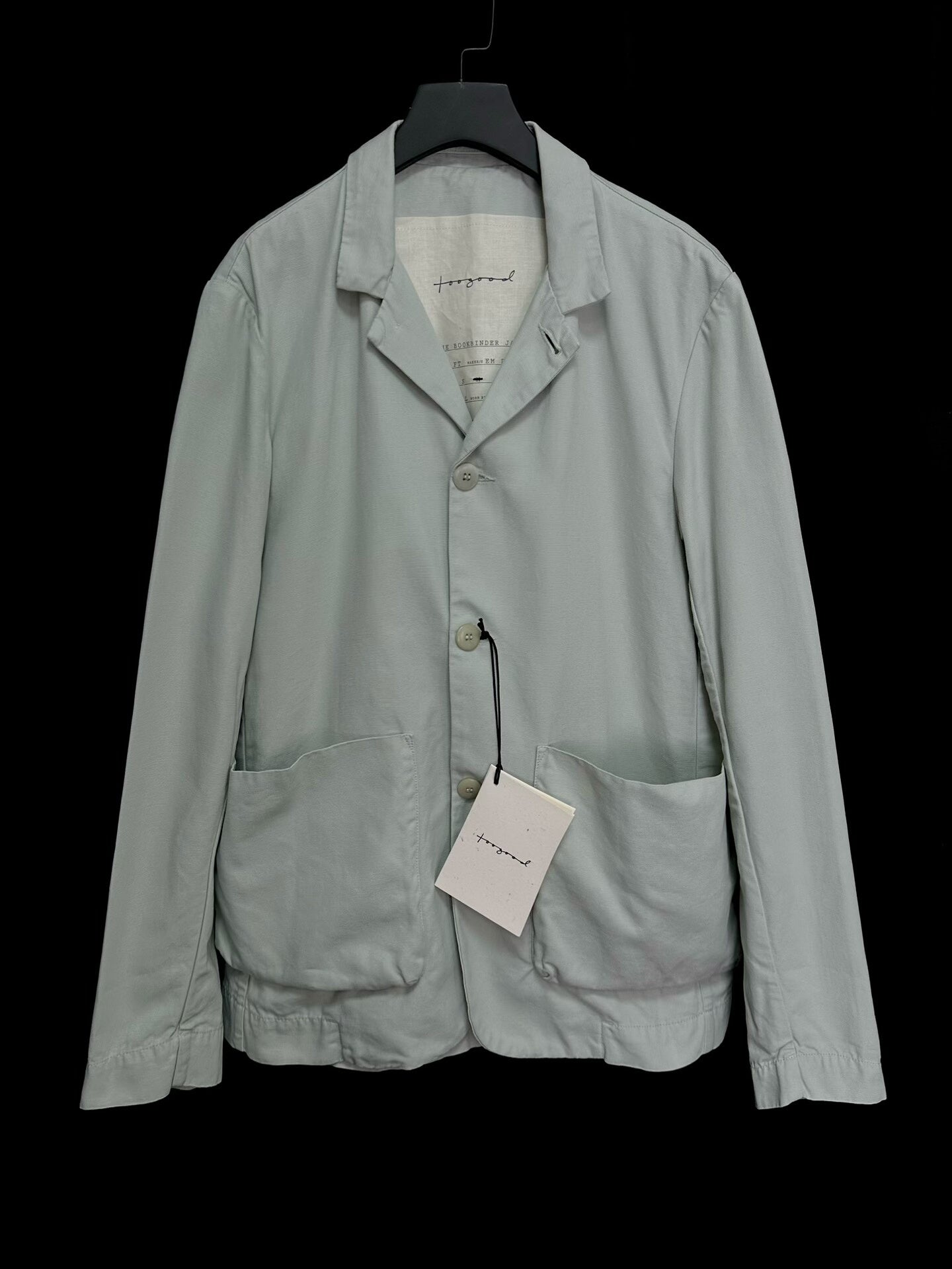 toogood bookbinder jacket in light gray