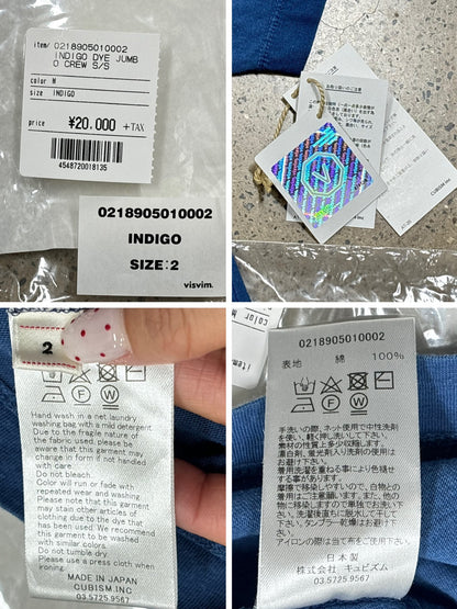 Visvim ICT Jumbo Crew Indigo Tee