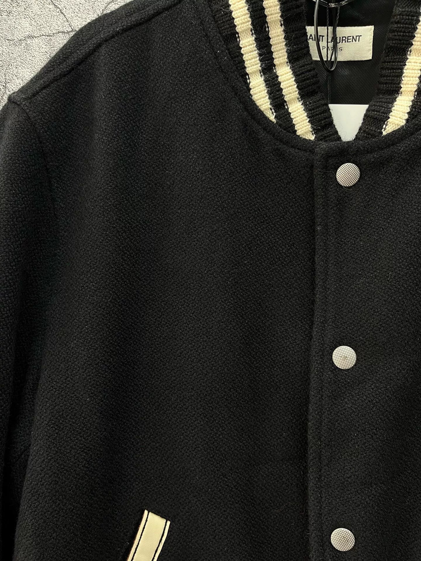 Saint Laurent Embroidered Baseball Jacket