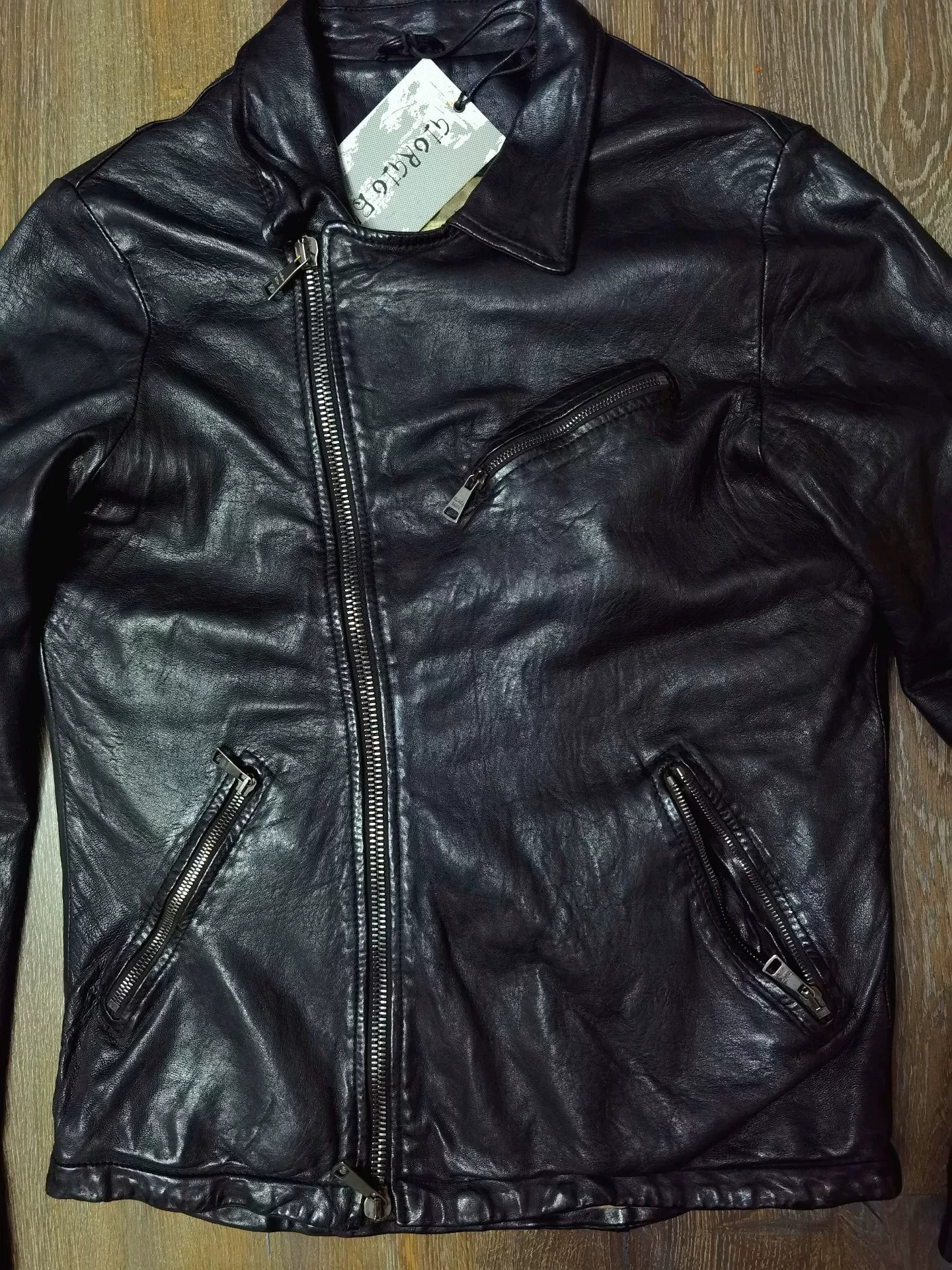 Giorgio Brato Men's Motorcycle Leather Jacket