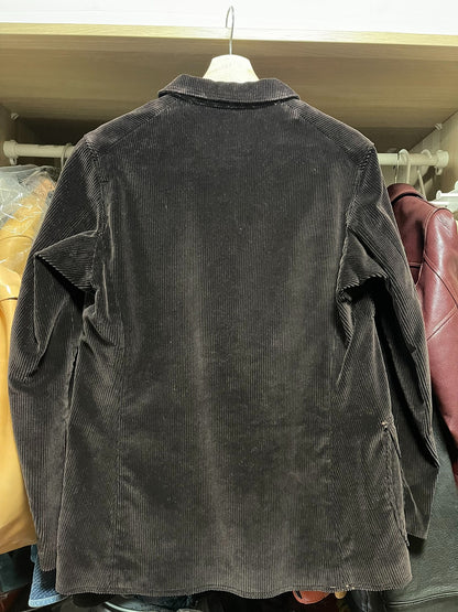 freewheelers corduroy hunting jacket in red-brown