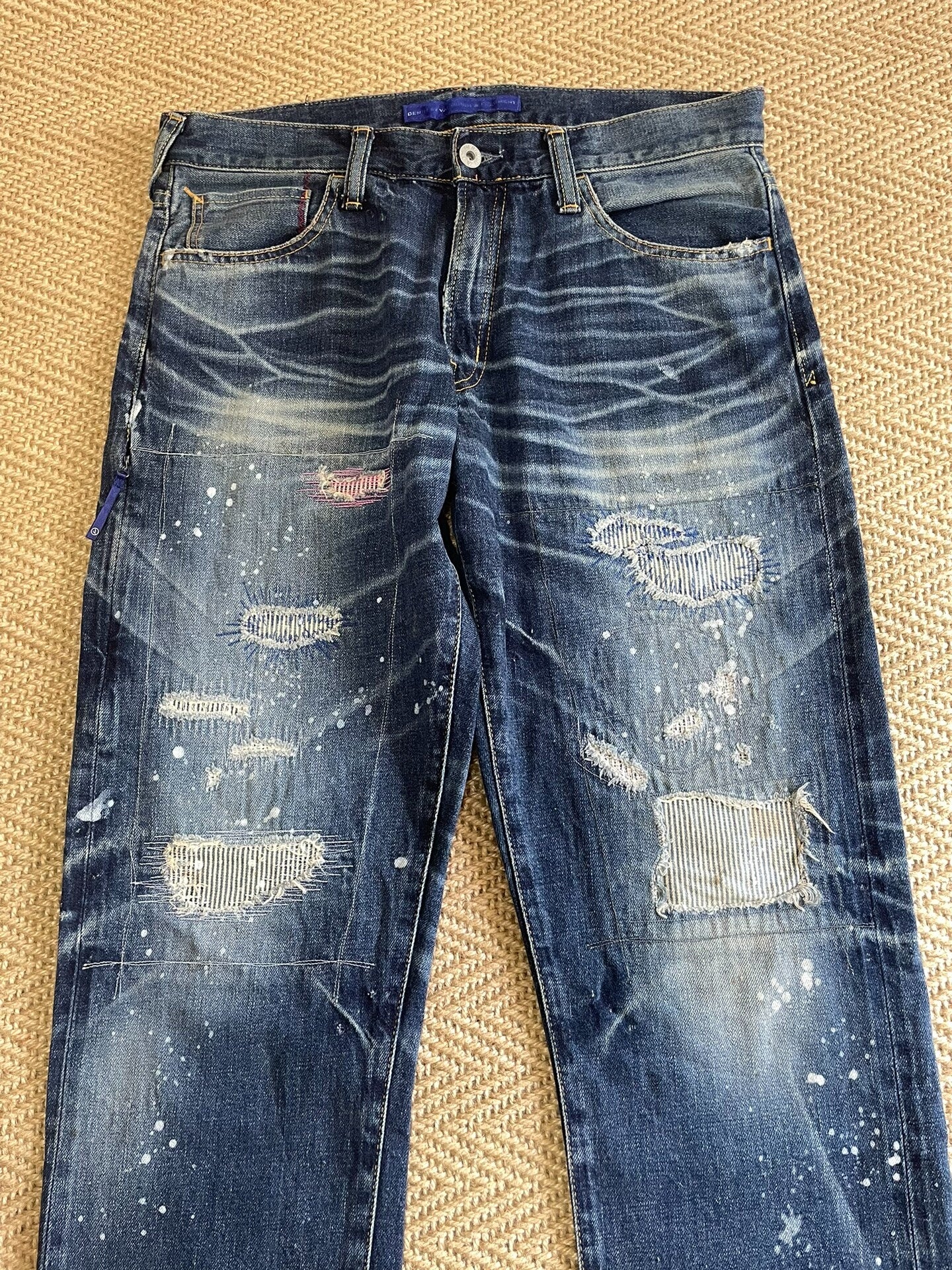 Vanquish Fragment Distressed Splatter Jeans