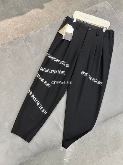 Yohji Yamamoto A/W 2021 Slogan Set