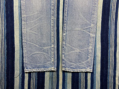 distressed raw wash denim jeans by fabric-brand&co