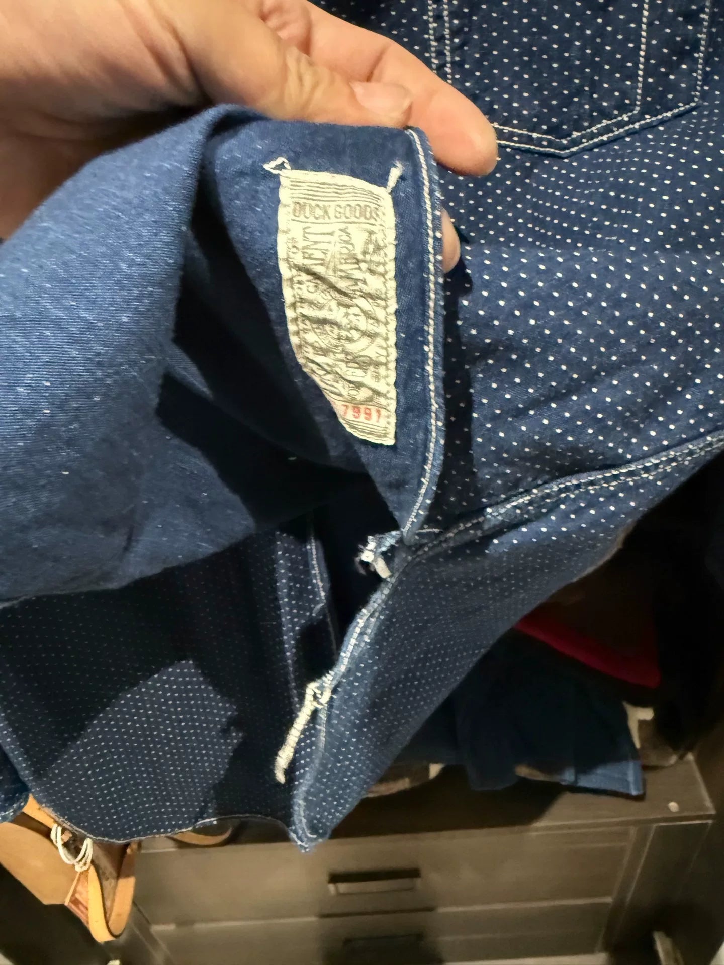 Freewheelers Conductor Work Shirt in Blue