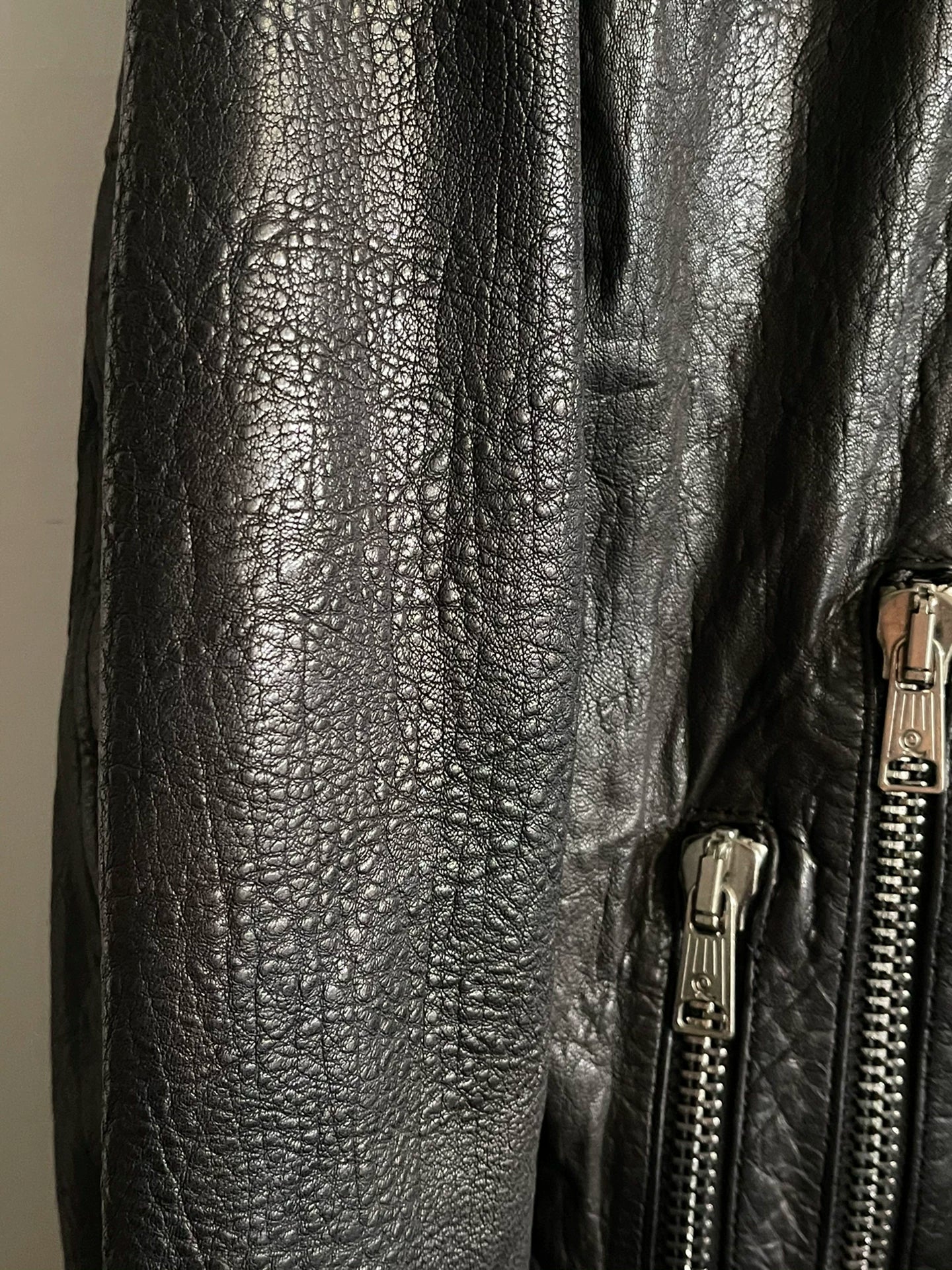 alexander mcqueen leather biker jacket size 50