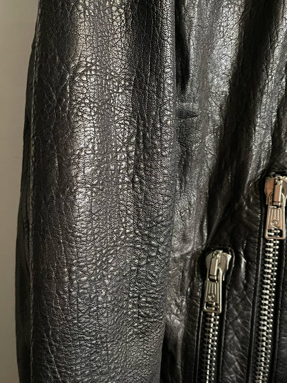 alexander mcqueen leather biker jacket size 50