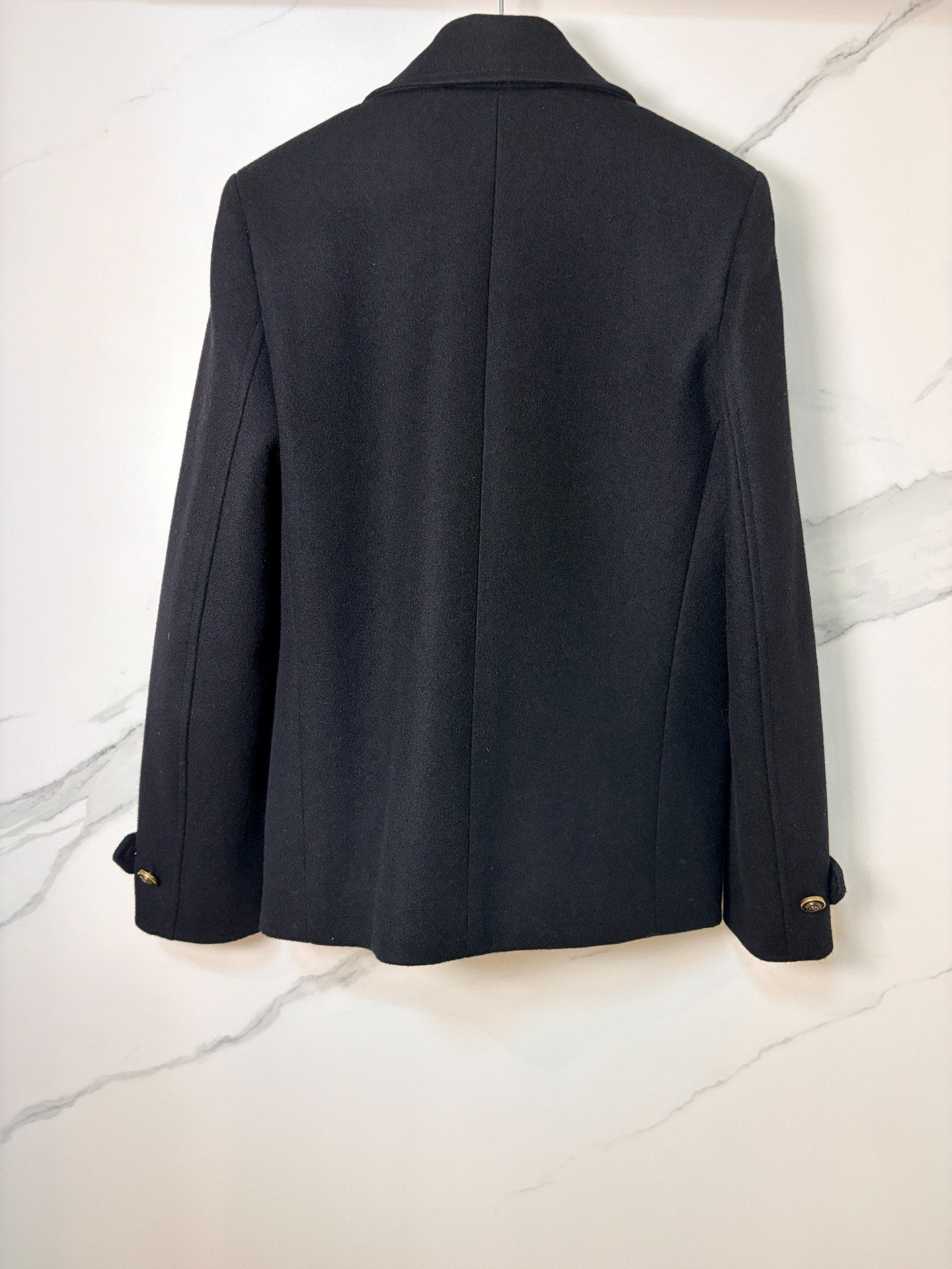 Saint Laurent Double-Breasted Gold Button Coat