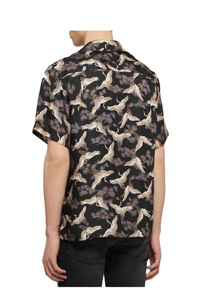 amiri carne short sleeve silk shirt