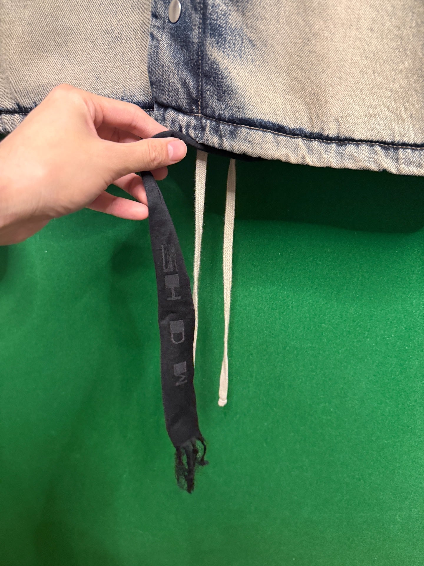 Rick Owens Drkshdw Gradient Washed Denim Jacket