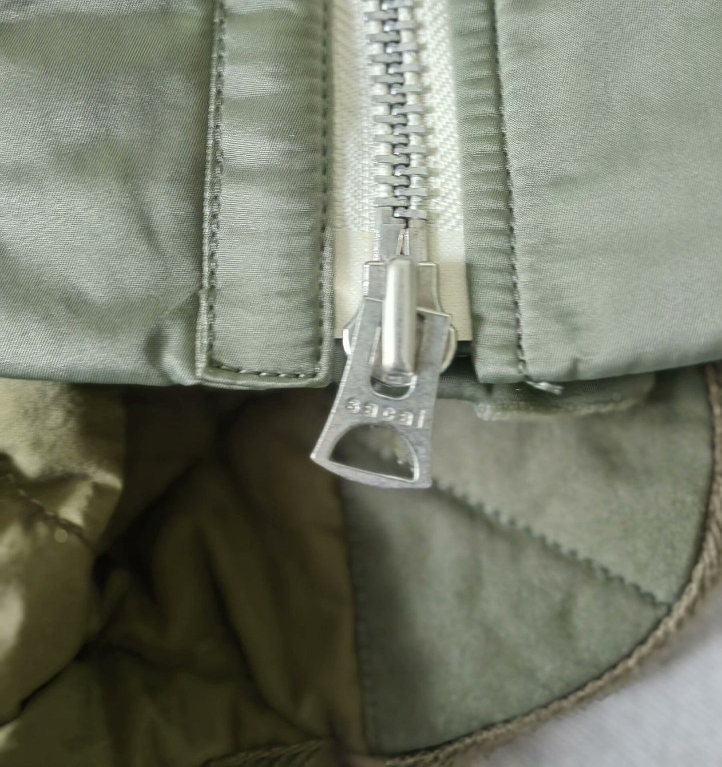 sacai nylon twill mix bomber jacket