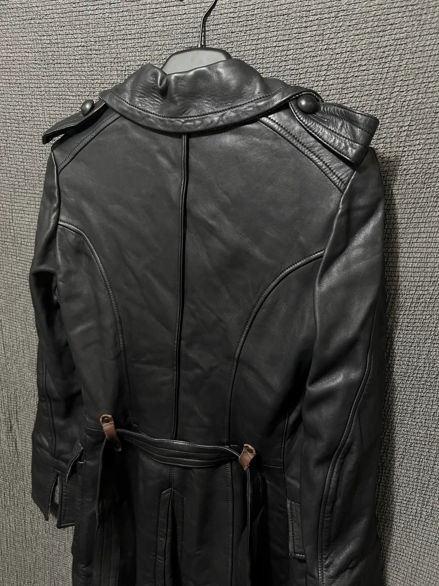 Isaac Sellam Double-Breasted Leather Coat