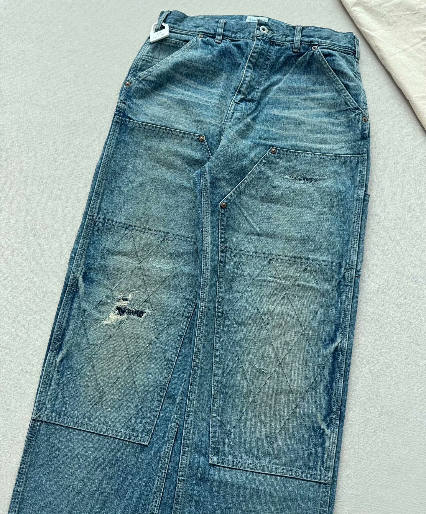 madness double knee denim work pants