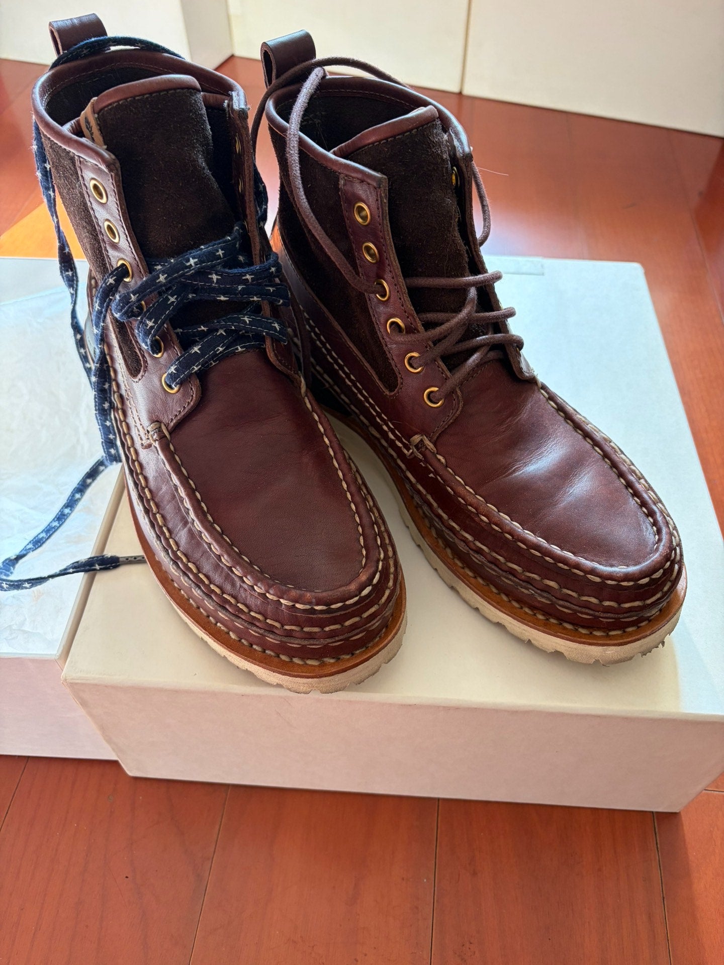 visvim grizzly mid-folk dk.brown
