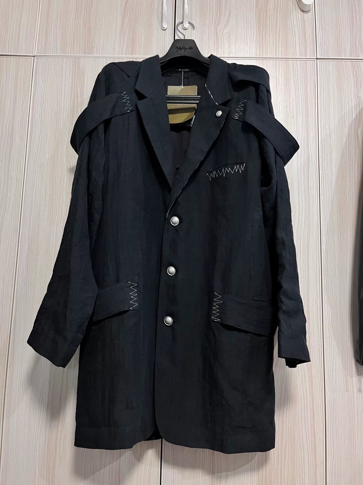 Yohji Yamamoto Black Button-Up Jacket