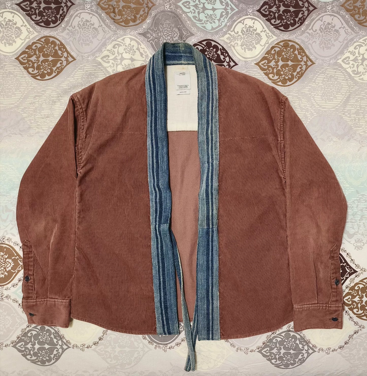 Visvim Brown Corduroy Robe with Collar