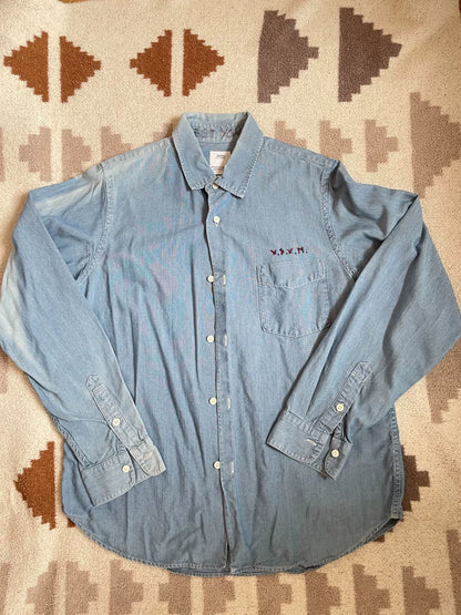 visvim jumbo denim shirt size 2