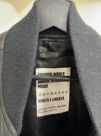 Yukio Mishiba Black Leather Jacket L Size