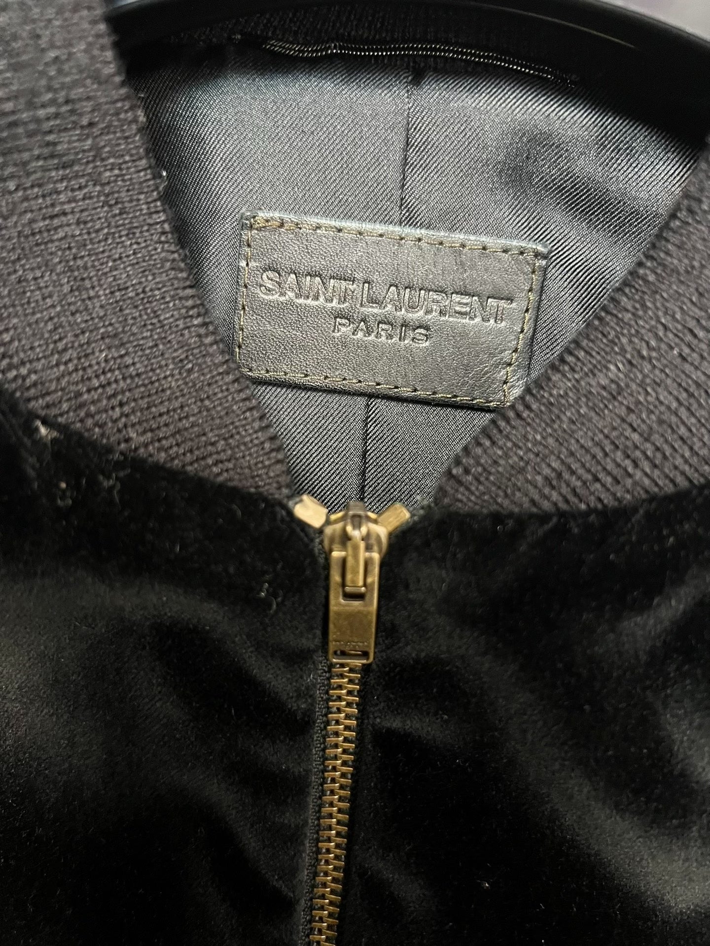 Saint Laurent Black Velvet Music Note Jacket