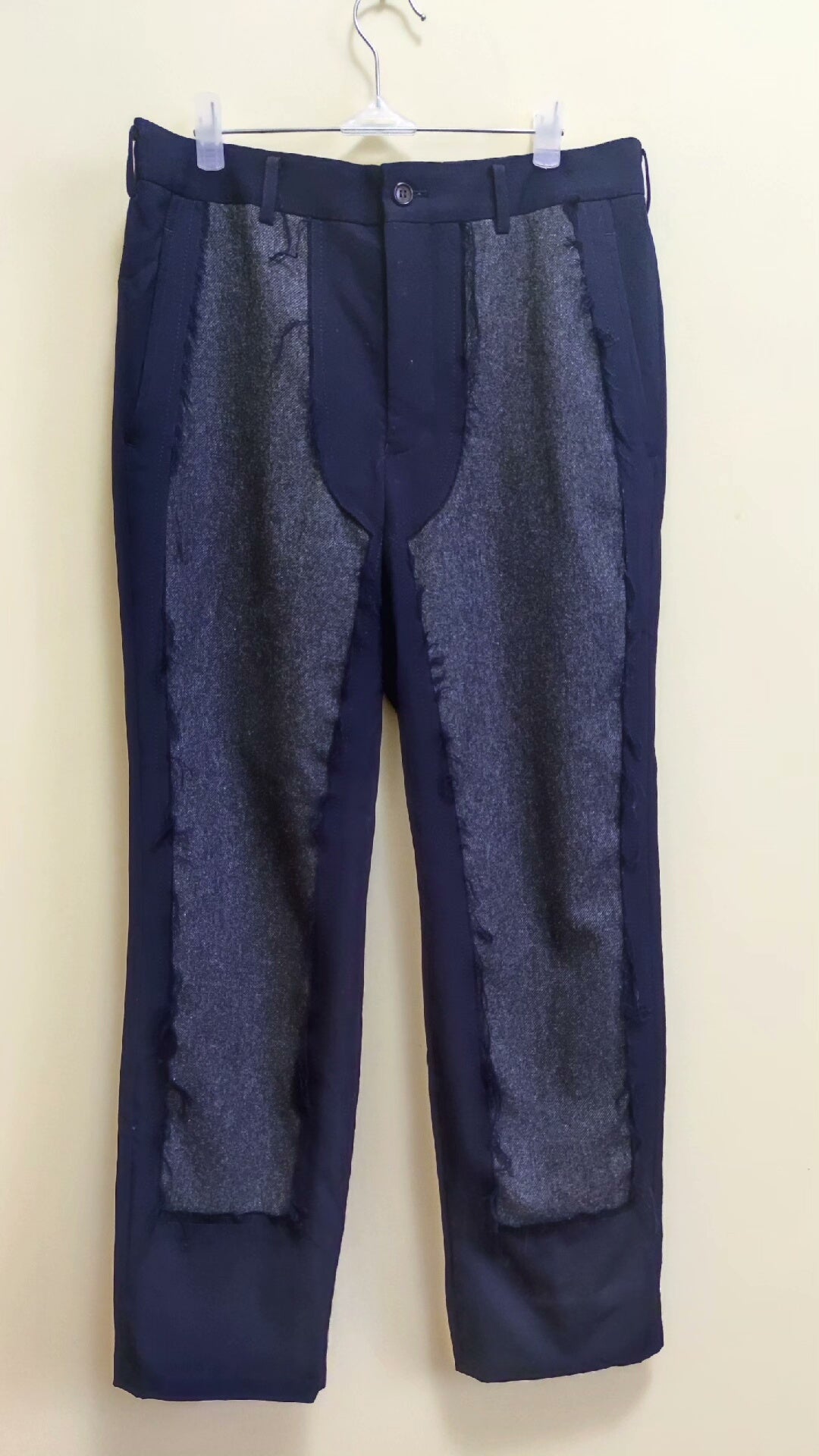 Deconstructed Black Casual Trousers