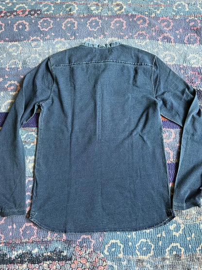 rrl indigo dye striped t-shirt