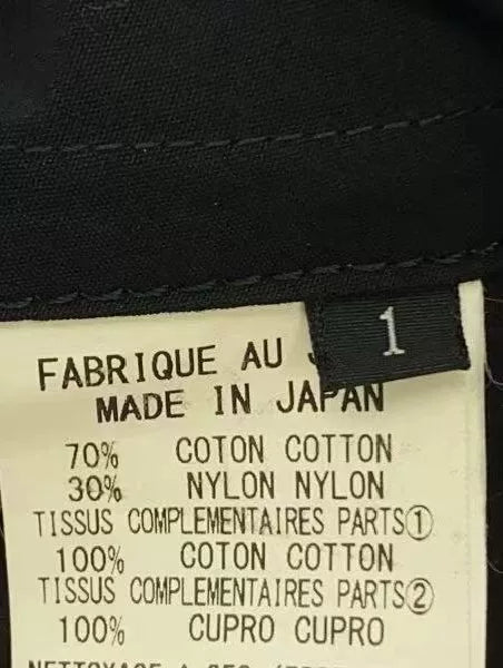 Y's Yohji Yamamoto Black Cotton Jacket