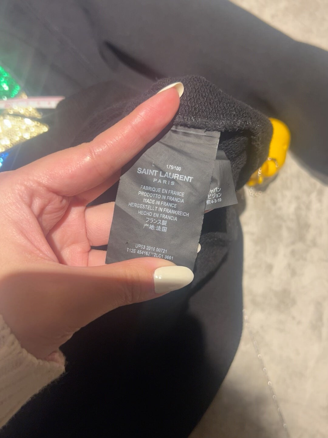 Saint Laurent Black Hoodie Size L