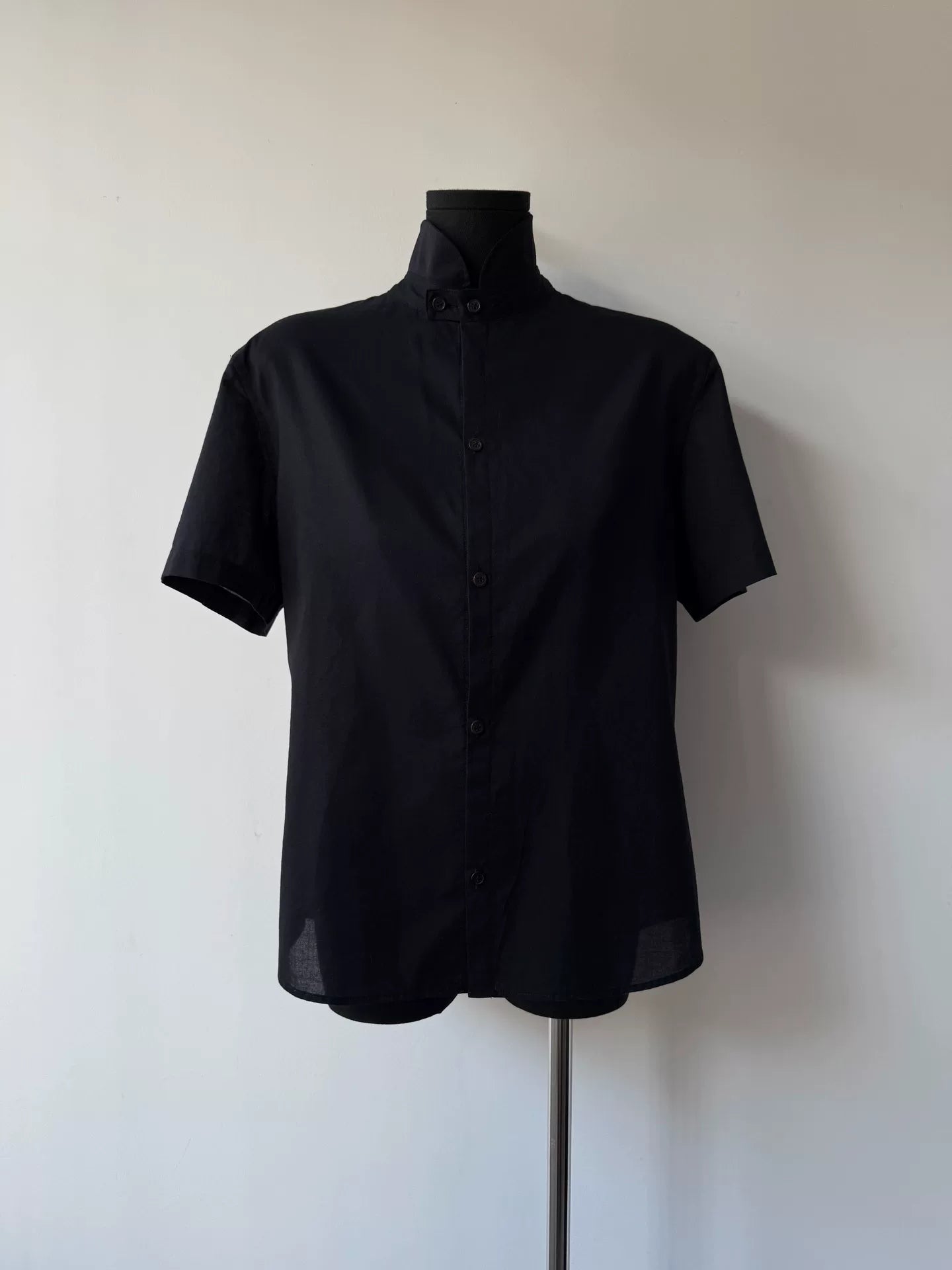 yohji yamamoto y's black short sleeve shirt