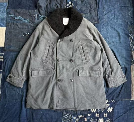 navy vintage style coat by visvim