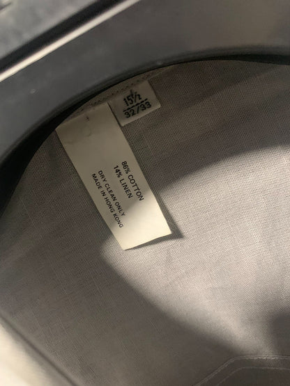 Giorgio Armani Cotton Linen Blend Long Sleeve Shirt