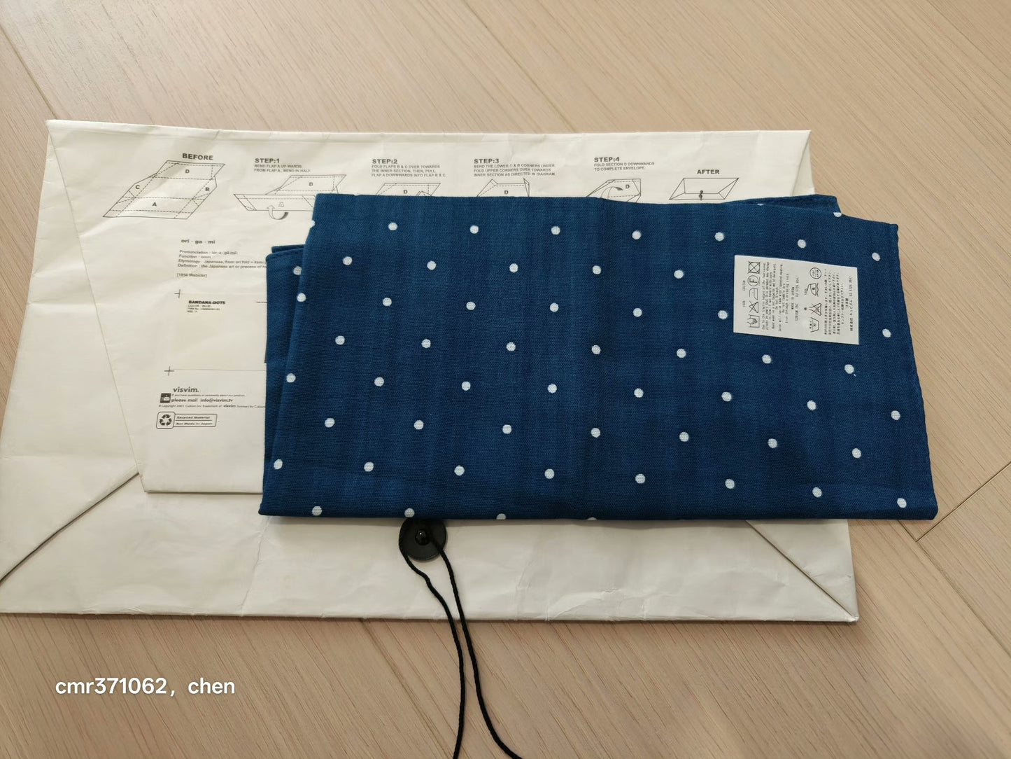 visvim Blue Polka Dot Bandana 50x50cm
