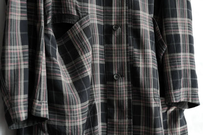 yohji yamamoto double-sided plaid long coat
