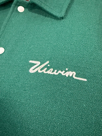 visvim crestwood varsity jacket in green
