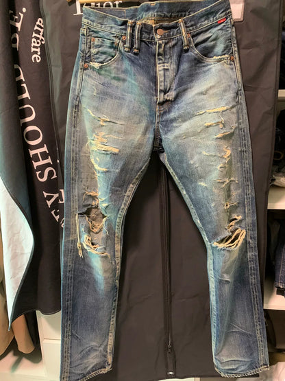 stylish raw denim slim fit jeans W30