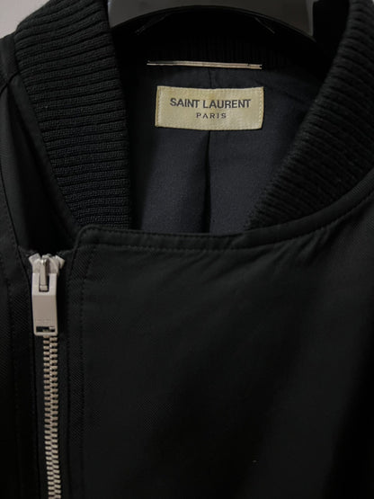 Saint Laurent Paris Black Bomber Jacket