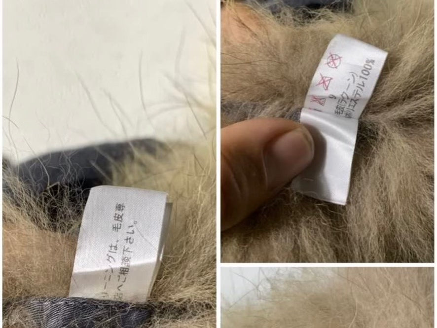 Comme ca du mode Knit Fur Collar Jacket