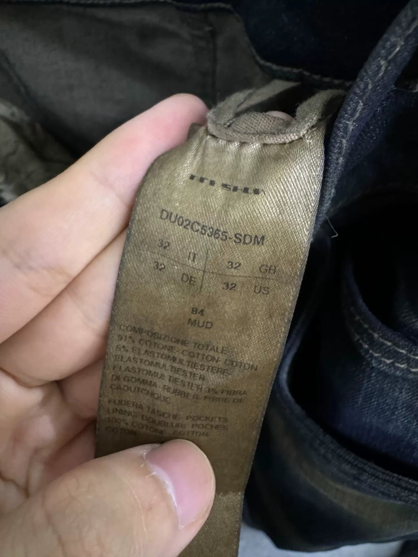 Rick Owens Denim Bolan Pants Size 32