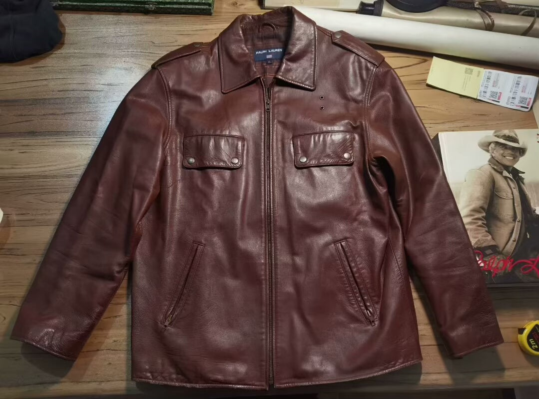 RRL Ralph Lauren Lambskin Motorcycle Jacket