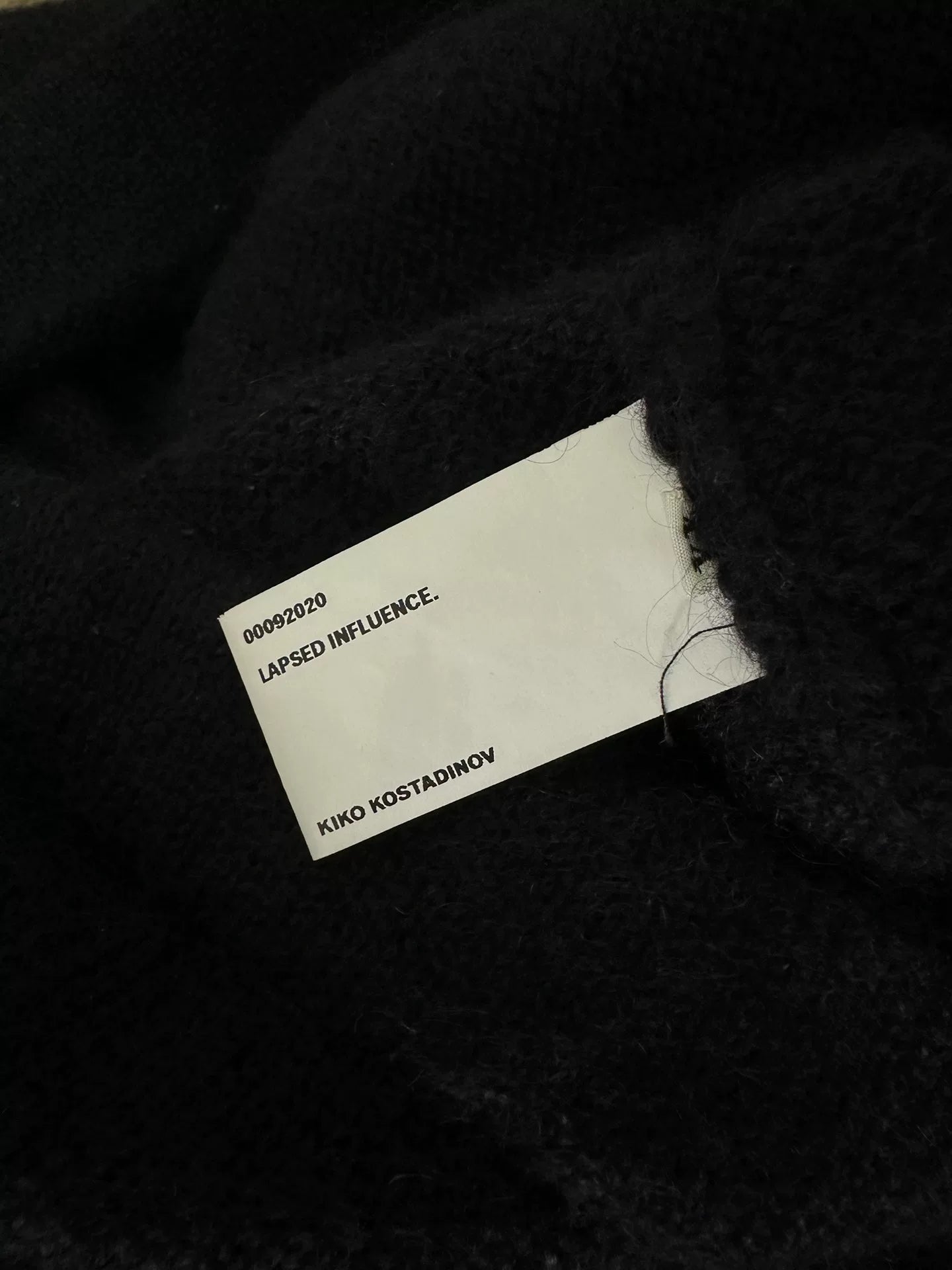 limited edition black sweater by Kiko Kostadinov