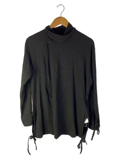 Black Long Sleeve T-Shirt with Unique Collar