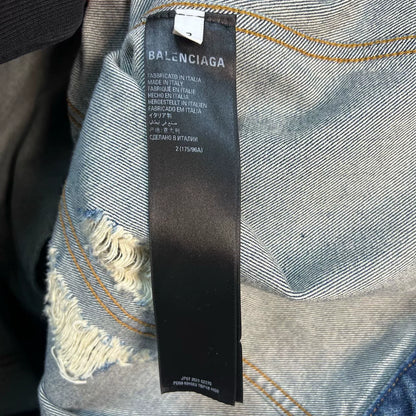 balenciaga graffiti print denim jacket size s