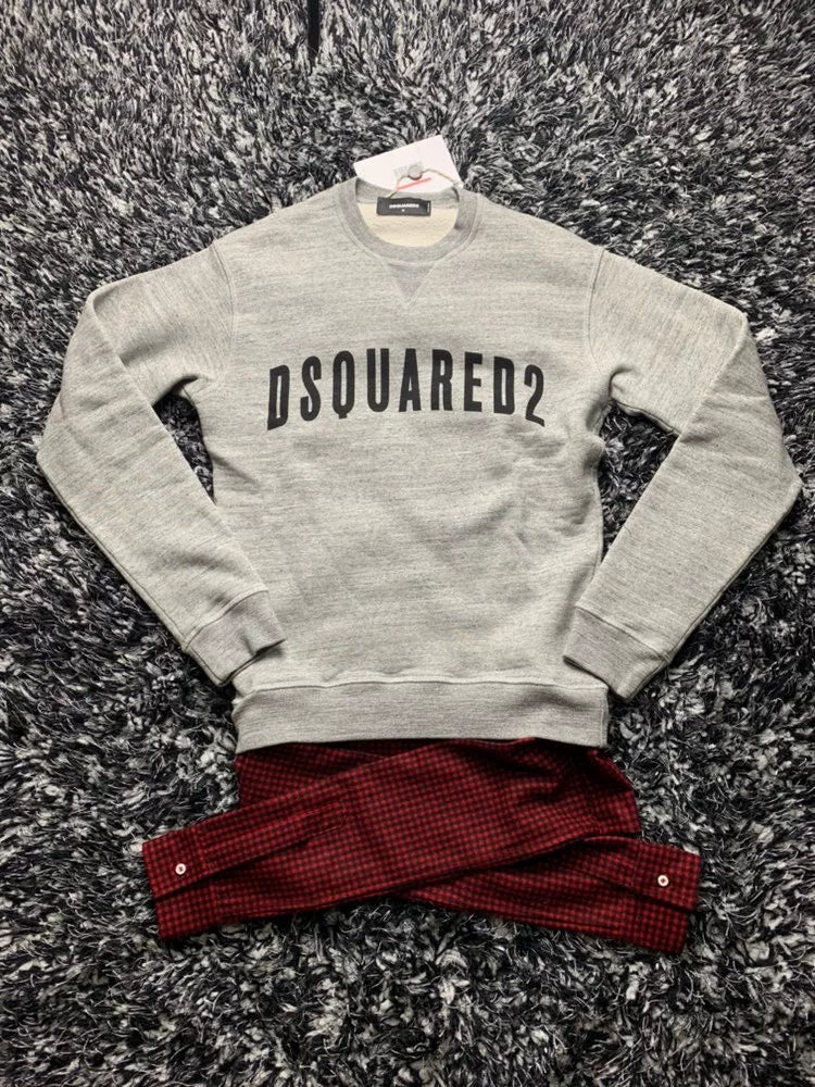 dsquared2 fleece sweatshirt with removable collar