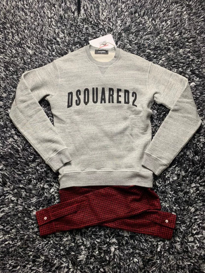 dsquared2 fleece sweatshirt with removable collar