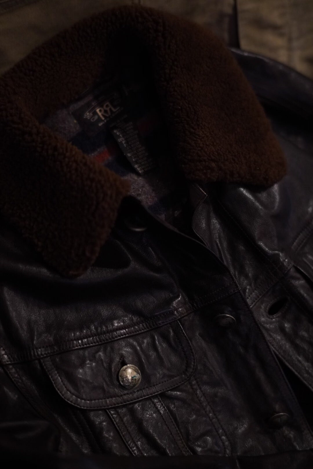 RRL Double RL Leather Jacket M