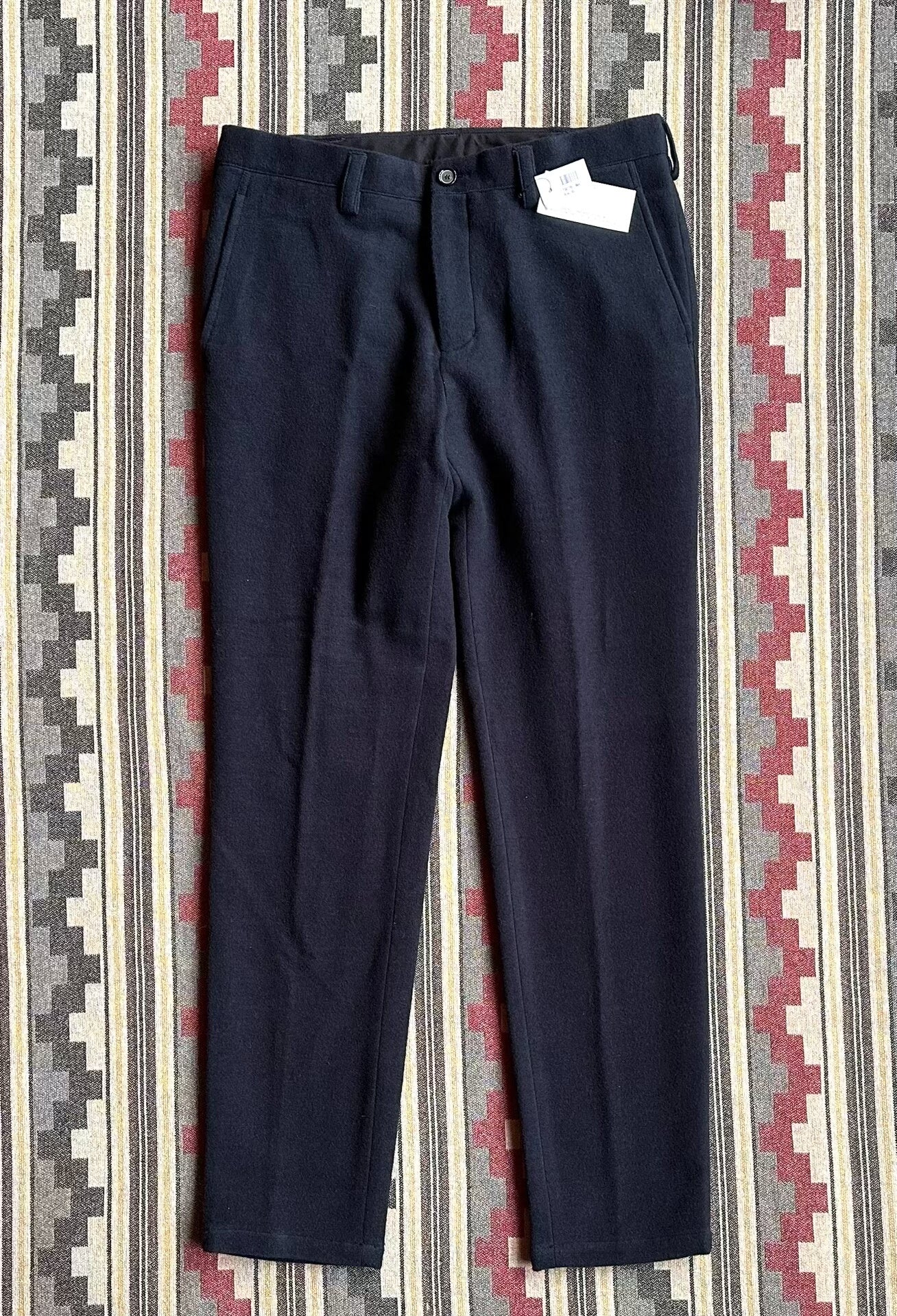 blue japan indigo cotton blend casual pants