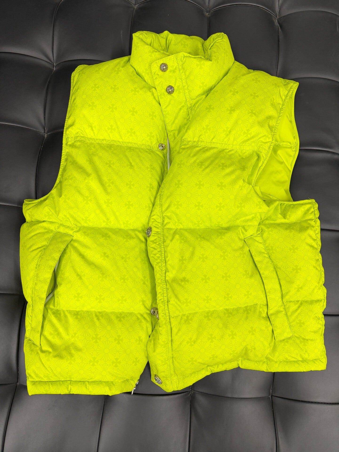 Chrome Hearts Green Vest with Dark Pattern