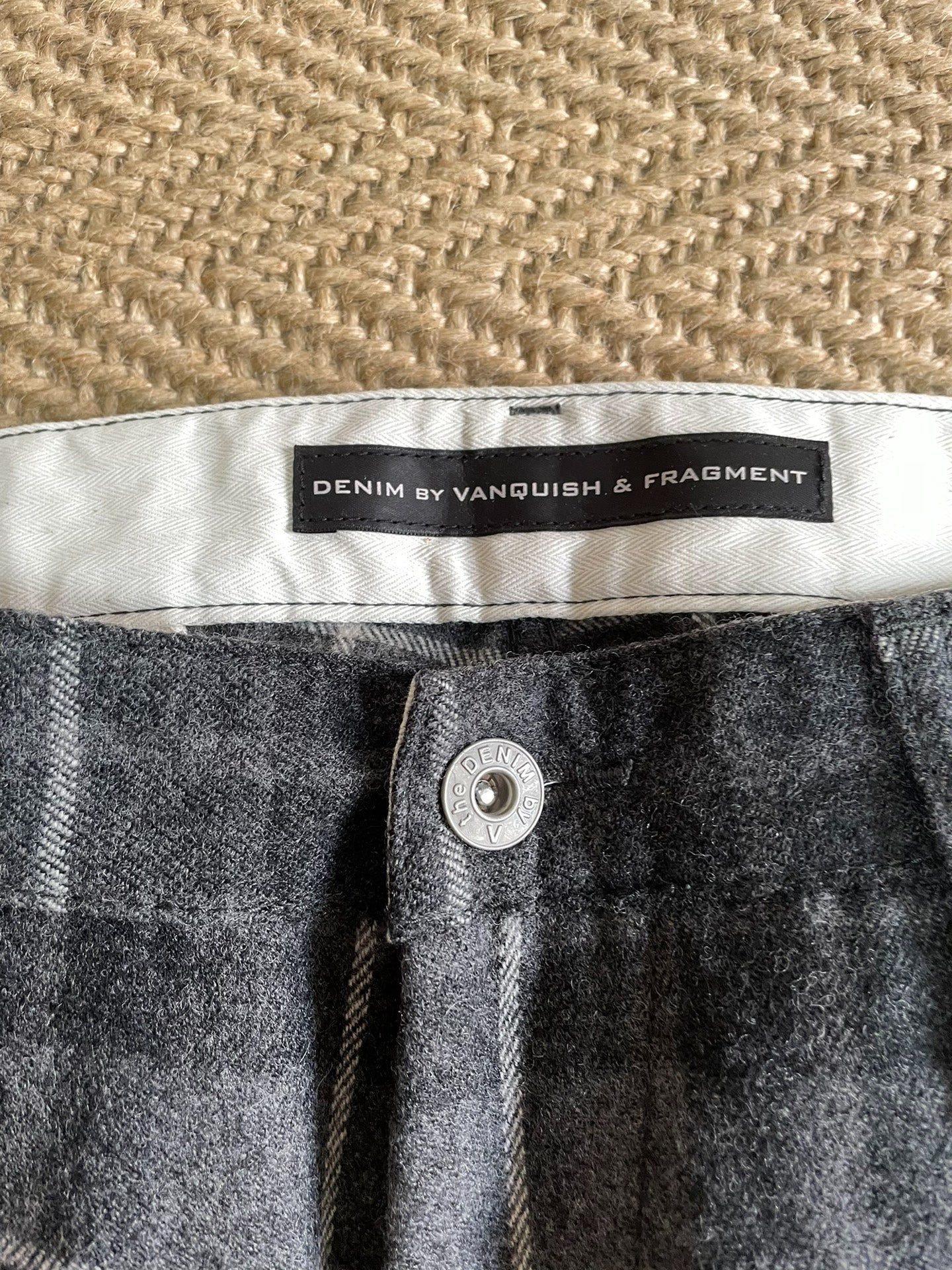 Denim by Vanquish & Fragment Wool Lightning Check Pants